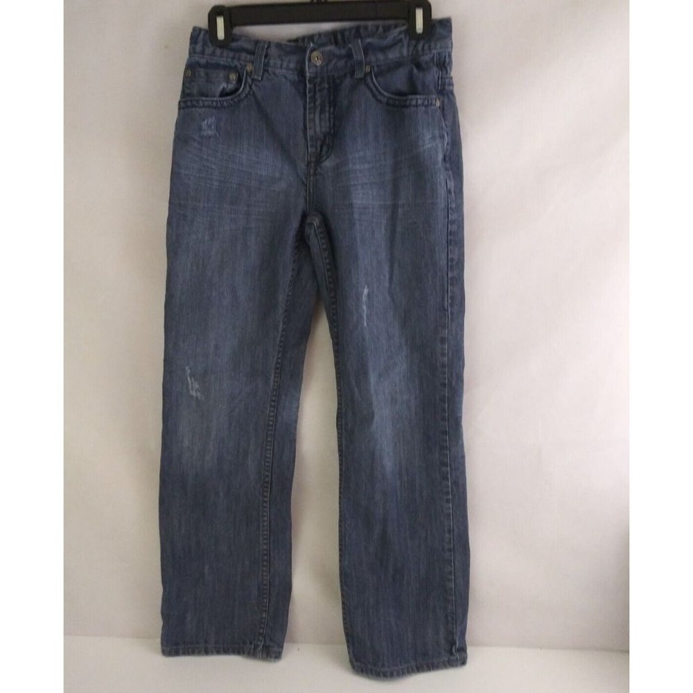 Helix Slim Boot Instinct Is A Virtue Distressed Embroidered Jeans Boys Size 16
